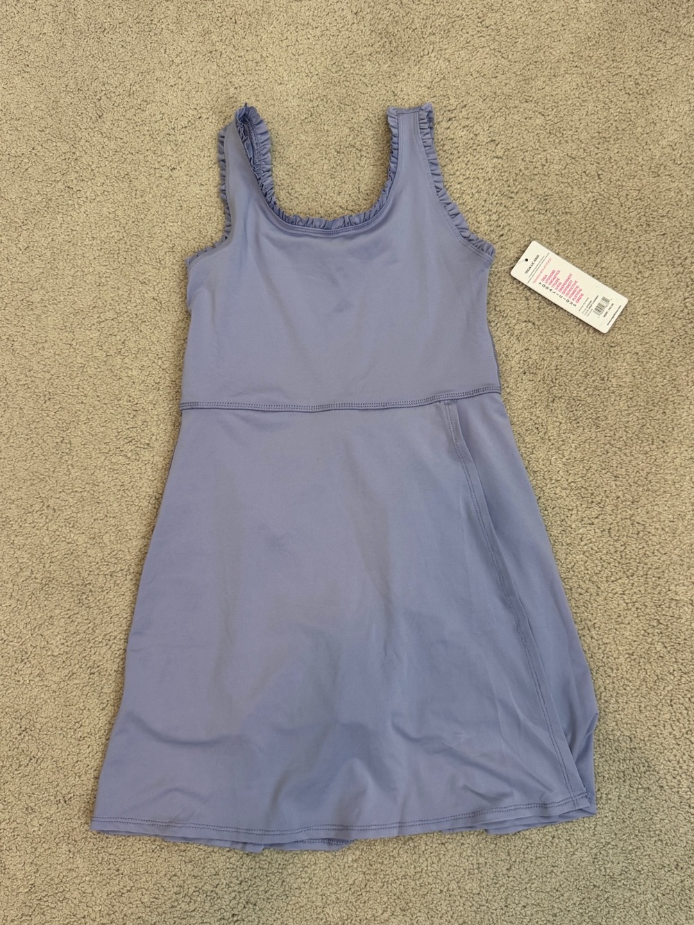 Yogalicious Girls Lavender Ruffled Tank Dress